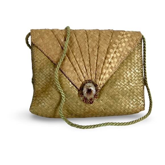 80s Woven Clutch Purse - Picture 1 of 5